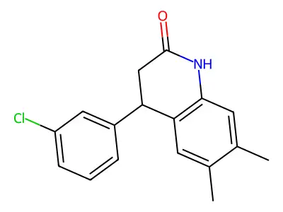 4-(3-chlorophenyl)-6,7-dimethyl-3,4-dihydro-1H-quinolin-2-one structure