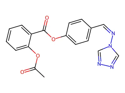 [4-[(Z)-1,2,4-triazol-4-yliminomethyl]phenyl] 2-acetyloxybenzoate structure