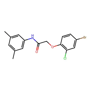 2-(4-bromo-2-chlorophenoxy)-N-(3,5-dimethylphenyl)acetamide structure