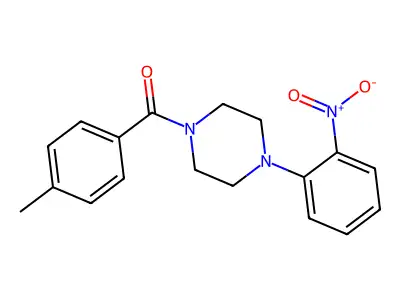 (4-Methylphenyl)-[4-(2-nitrophenyl)piperazin-1-yl]methanone structure