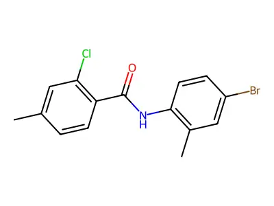 N-(4-bromo-2-methylphenyl)-2-chloro-4-methylbenzamide structure