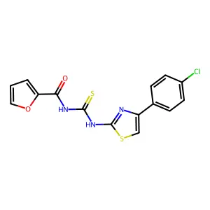 N-[[4-(4-chlorophenyl)-1,3-thiazol-2-yl]carbamothioyl]furan-2-carboxamide structure