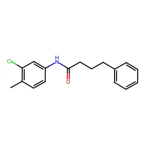 N-(3-chloro-4-methylphenyl)-4-phenylbutanamide structure