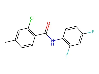 2-chloro-N-(2,4-difluorophenyl)-4-methylbenzamide structure