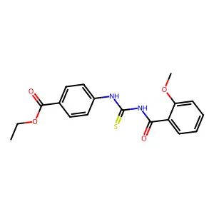 Ethyl 4-({[(2-methoxyphenyl)carbonyl]carbamothioyl}amino)benzoate structure