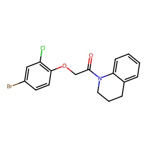 2-(4-bromo-2-chlorophenoxy)-1-(3,4-dihydroquinolin-1(2H)-yl)ethanone structure
