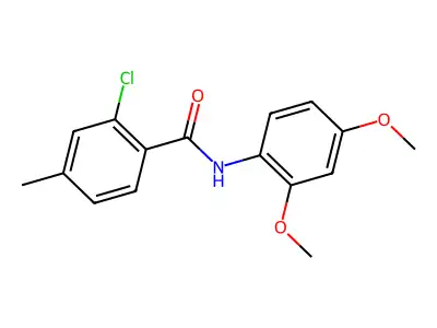 2-chloro-N-(2,4-dimethoxyphenyl)-4-methylbenzamide structure