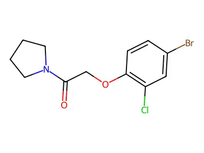 2-(4-Bromo-2-chlorophenoxy)-1-(pyrrolidin-1-yl)ethanone structure