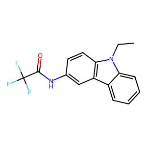 N-(9-ethyl-9H-carbazol-3-yl)-2,2,2-trifluoroacetamide structure