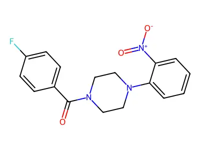 (4-Fluorophenyl)[4-(2-nitrophenyl)piperazin-1-yl]methanone structure
