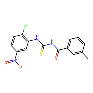 N-[(2-chloro-5-nitrophenyl)carbamothioyl]-3-methylbenzamide structure