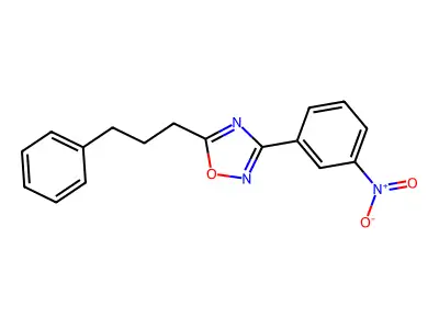 3-(3-Nitrophenyl)-5-(3-phenylpropyl)-1,2,4-oxadiazole structure