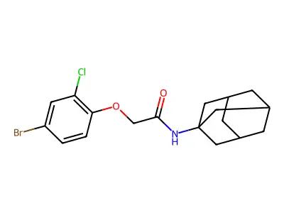 N-(1-adamantyl)-2-(4-bromo-2-chlorophenoxy)acetamide structure
