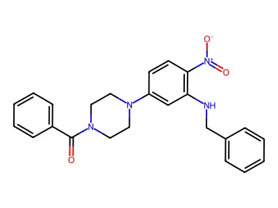 [4-[3-(Benzylamino)-4-nitrophenyl]piperazin-1-yl]-phenylmethanone structure