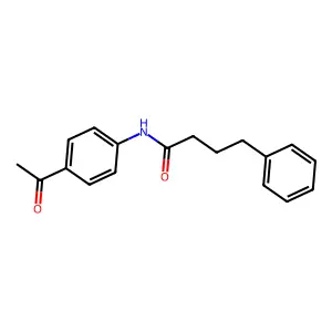 N-(4-acetylphenyl)-4-phenylbutanamide structure