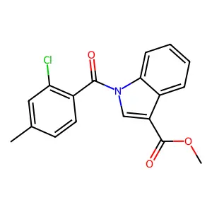 Methyl 1-(2-chloro-4-methylbenzoyl)-1H-indole-3-carboxylate structure