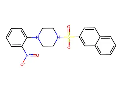 1-(2-Naphthylsulfonyl)-4-(2-nitrophenyl)piperazine structure