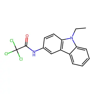 2,2,2-trichloro-N-(9-ethylcarbazol-3-yl)acetamide structure