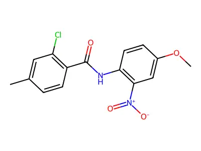 2-chloro-N-(4-methoxy-2-nitrophenyl)-4-methylbenzamide structure