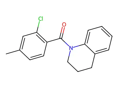 (2-chloro-4-methylphenyl)(3,4-dihydroquinolin-1(2H)-yl)methanone structure
