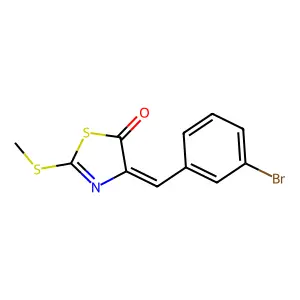 4-[(3-Bromophenyl)methylidene]-2-methylsulfanyl-1,3-thiazol-5-one structure