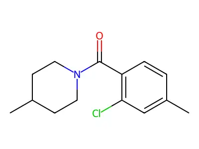 (2-Chloro-4-methylphenyl)(4-methyl-1-piperidinyl)methanone structure