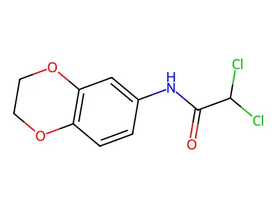 2,2-dichloro-N-(2,3-dihydro-1,4-benzodioxin-6-yl)acetamide structure