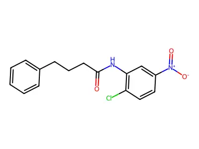 N-(2-chloro-5-nitrophenyl)-4-phenylbutanamide structure