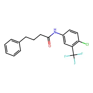N-[4-chloro-3-(trifluoromethyl)phenyl]-4-phenylbutanamide structure