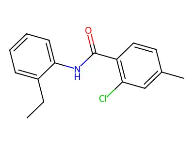 2-chloro-N-(2-ethylphenyl)-4-methylbenzamide structure