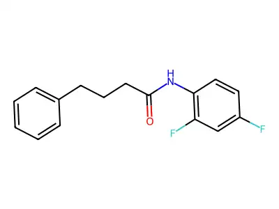 N-(2,4-difluorophenyl)-4-phenylbutanamide structure