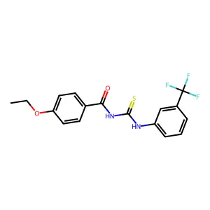 4-ethoxy-N-[[3-(trifluoromethyl)phenyl]carbamothioyl]benzamide structure