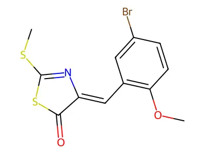 (4Z)-4-(5-Bromo-2-methoxybenzylidene)-2-(methylthio)-1,3-thiazol-5(4H)-one structure