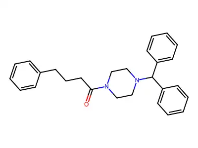 1-(4-Benzhydrylpiperazin-1-yl)-4-phenylbutan-1-one structure