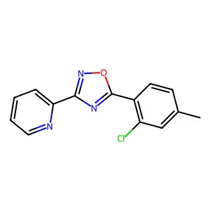 5-(2-Chloro-4-methylphenyl)-3-pyridin-2-yl-1,2,4-oxadiazole structure
