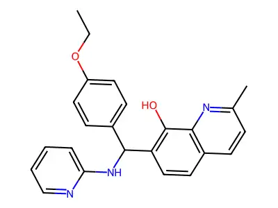 7-[(4-Ethoxyphenyl)-(pyridin-2-ylamino)methyl]-2-methylquinolin-8-ol structure