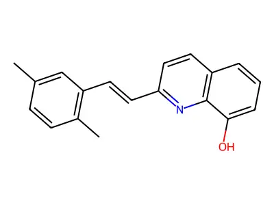 2-[(E)-2-(2,5-dimethylphenyl)ethenyl]quinolin-8-ol structure