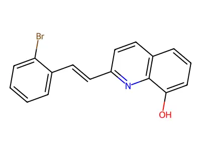 2-[2-(2-Bromophenyl)ethenyl]quinolin-8-ol structure