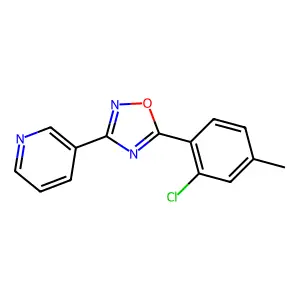3-[5-(2-Chloro-4-methylphenyl)-1,2,4-oxadiazol-3-yl]pyridine structure