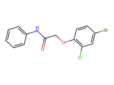 2-(4-bromo-2-chlorophenoxy)-N-phenylacetamide structure
