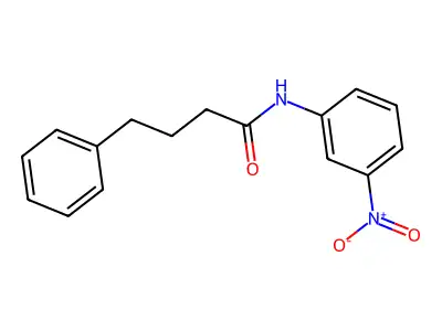 N-(3-nitrophenyl)-4-phenylbutanamide structure