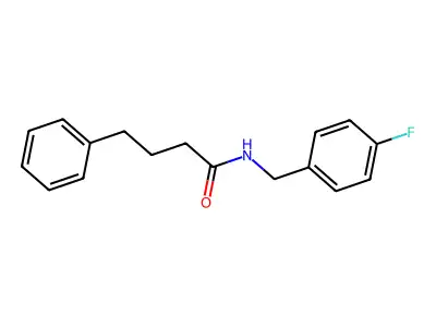 N-(4-fluorobenzyl)-4-phenylbutanamide structure