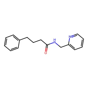 4-phenyl-N-(pyridin-2-ylmethyl)butanamide structure