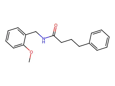 N-(2-methoxybenzyl)-4-phenylbutanamide structure