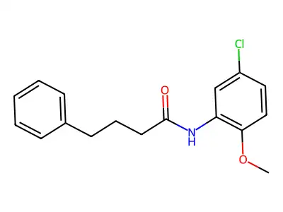 N-(5-chloro-2-methoxyphenyl)-4-phenylbutanamide structure