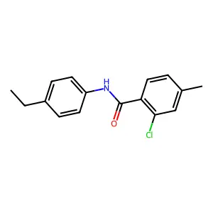 2-chloro-N-(4-ethylphenyl)-4-methylbenzamide structure