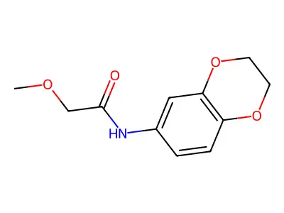 N-(2,3-dihydro-1,4-benzodioxin-6-yl)-2-methoxyacetamide structure
