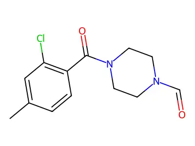 4-(2-Chloro-4-methylbenzoyl)piperazine-1-carbaldehyde structure