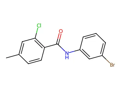 N-(3-bromophenyl)-2-chloro-4-methylbenzamide structure