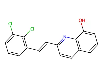 2-[(E)-2-(2,3-dichlorophenyl)ethenyl]quinolin-8-ol structure